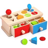 WideSmart Montessori Shape and Colour Sorting Game for Toddlers,Toddlers Montessori Coin Box Toys for 1 2 3 Year Old Boys Girls,Color Sorting & Stacking Matching Toys,Fine Motor Skills Learning