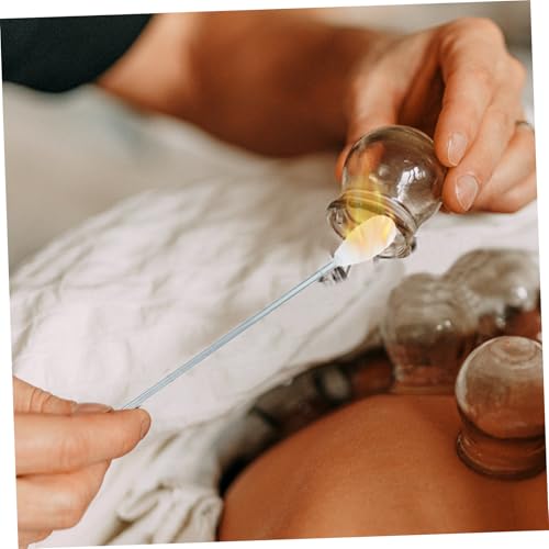 FOMIYES 4 piezas Herramienta de encendedor para ventosas Duraderas con hisopos de algodón para terapia segura de vacío con fuego para masaje miniatura 4