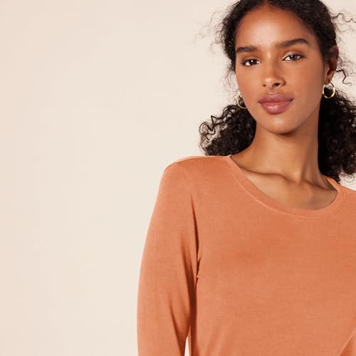 Image of Amazon Essentials Women's Regular-Fit Long-Sleeve Crewneck T-Shirt (Available in Plus Size)