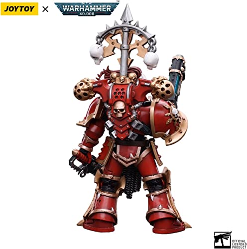 Joytoy Warhammer 40K 1/18 Action Figure Chaos Space Marines Crimson Slaughter Brother Karvult Military Collections Model Toy #TOP2