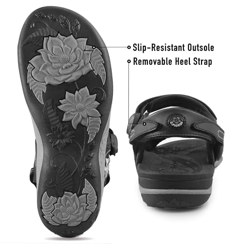 Image of SIGNATURE Arch Support Womens Sandals Comfortable Walking. Everyday Comfy Sandals Women Wear for Beach, Travel, Water, Outdoor, Hiking. Women Footwear.