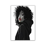 Photo Gallery iepozwa donna africana donna nera portrait poster, ragazza capelli ricci quadro su tela pittura moderna casa soggiorno camera da letto decor - 60x80cm non incorniciato(nero) Photo Gallery iepozwa donna africana donna nera portrait poster, ragazza capelli ricci quadro su tela pittura moderna casa soggiorno camera da letto decor - 60x80cm non incorniciato(nero)