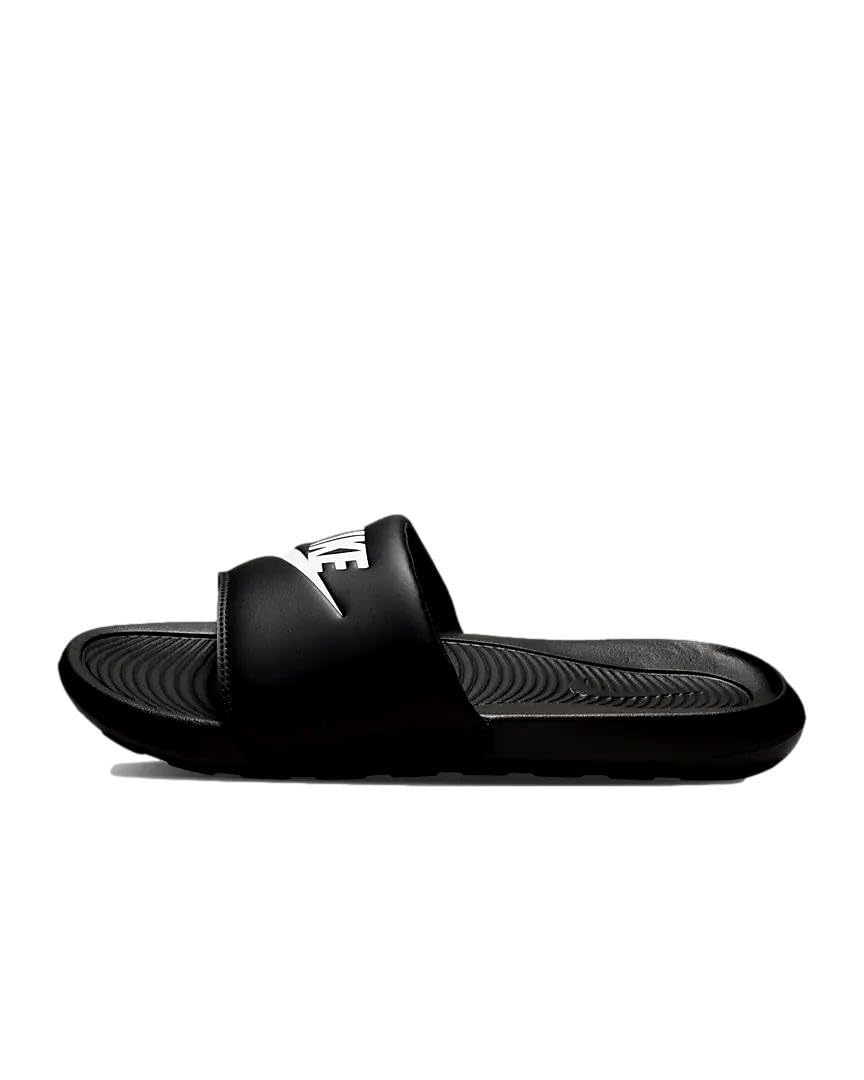 Nike Victori One CN9675 Men’s Slide Sandals, Cushioned, Casual, Shower, Sports, Daily, Walking, black/black/white,