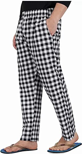 Image of Men's Cotton Checkered Pajama,