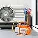 VEVOR 4.5 CFM AC Vacuum Pump and Gauge Set, Single Stage Rotary Vane HVAC Air Vacuum Pump, A/C Refrigerant Manifold Gauge Kit, with Leak Detector Hoses, for R134a, R12, R22, R502a, R410A, R404, R407C