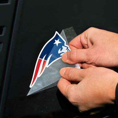 NFL New England Patriots 63055011 Perfect Cut Color Decal, 4" x 4", Black