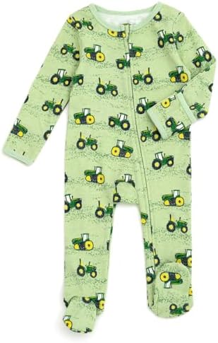 John Deere Baby Boy or Girl Zip-Up Footed Sleep N Play Newborn