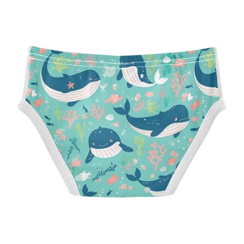 Cute Whales Boys' Underwear Cotton Boys Briefs Soft Toddler Underwear 2T2