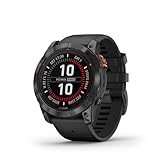 Garmin [Renewed fēnix 7X PRO SOLAR GPS 51mm Premium Smartwatch, Multisport, Solar Charging, Advanced Training Features, Touchscreen & Buttons, Flash Light, up to 37 days battery, Black (Renewed)