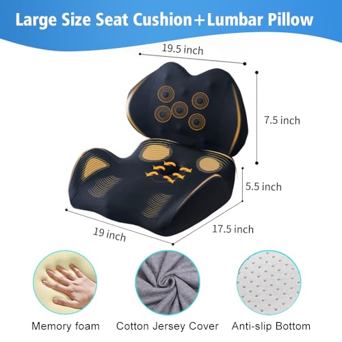 Lexeme X Large Memory Foam Seat Cushion Lumbar Support Pillow For Sciatica & Tailbone Pressure Relief Coccyx Pad For Office Chair thumb #5