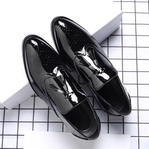 Men's Vintage Loafers Pu Leather Wedding Solid Color Round Toe Party Slip Resistant Low Top Rubber Sole Non Slip Shoe Slip-on3
