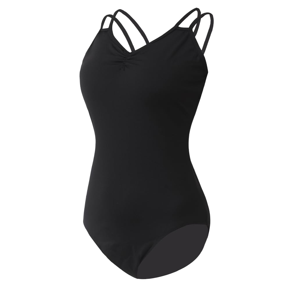 ROYAL SMEELA Justaucorps Danse Ballet Femme Body Justaucorp Sans Manche Adulte Noir