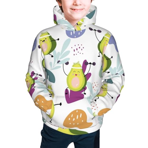 Orange Rotating Kid Hoodies Boys Sweatshirts Girls Pullover with Pocket3