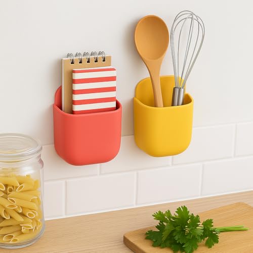 Vios Store 2'li Yapışkanlı Masa Kenarı Organizer Cep – Kalem, Defter, Telefon Düzenleyici Saklama Kutusu | Masaya Zarar Vermeyen, Delmeden Uygulanan Pratik Organizer