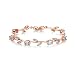 Produktbild WikiMiu Armband Damen Silber 925, Blatt Zirkon Armband, Süßer eleganter Modeschmuck, perfektes Geschenk für Frauen zum Geburtstag Valentinstag