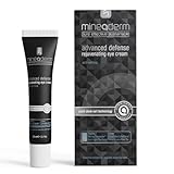 Mineaderm Advanced Defense Verjüngende Feuchtigkeitsspendende Augencreme mit Peptiden Oryza Sativa Stammzellen Hyaluronsäure & Sheabutter – Augenpflege Gegen Falten, Tränensäcke & Aging – 0,5 oz