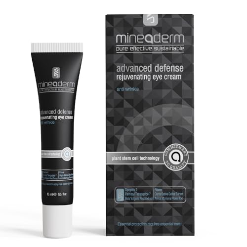 Mineaderm Advanced Rejuvenating Eye Cream for Dark Circles and Puffiness – Anti-Aging Eye Treatment with Peptides Stem Cells and Shea Butter – Firms Smooths and Hydrates Under Eye Area