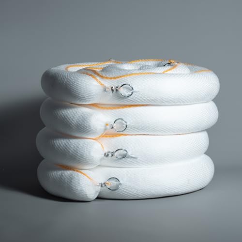 Oil-Only Absorbent Boom - 5 Inch x 10 Feet - 4 Pack - for Industrial and Marine Spill Containment