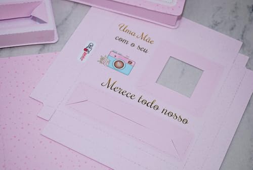 Lembrancinha para o dia Dia Das Mães! 10 Caixinhas para talento e prestigio - PARA COLAR (Rosa)