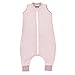 molis&co. Saco de Dormir con pies. 1.0 TOG. 2 años. Ideal para Primavera y otoño. Vichy Pink. 100% algodón orgánico (Gots).