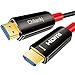 Produktbild Chliankj Glasfaser HDMI Kabel, optisches HDMI Kabel unterstützt 4K 60Hz 4:4:4, 3D, HDR, HDCP 2.2, High Speed HDMI Kabel mit Ethernet unterstützt für Beamer, PS4 Pro, PC, Xbox usw (15m)