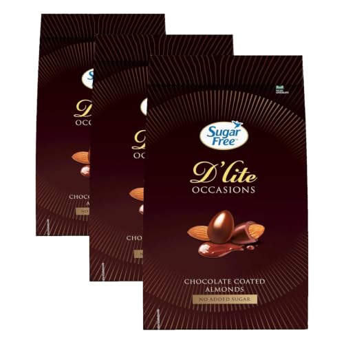 Image of Sugar Free D'Lite Chocolate Coated Almonds Gift Pack, 100 g (Pack of 3)