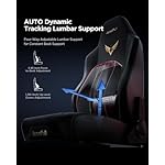 AutoFull M6 Gaming Chair, Ergonomic Office Chair with Dynamic Lumbar Support, 6D Adjustable Armrests and Footrest (Black) - Image 4