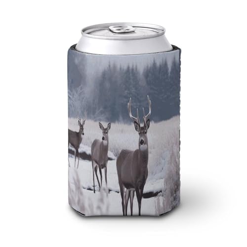Deer on Frozen Wilderness �J�b�v�X���[�u �t�@�b�V���� �ė��p�\ �A�C�X�R�[�q�[�X���[�u �p�[�\�i���C�Y�f�M�J�b�v�X���[�u �z�b�g&�R�[���h�����p �R�[�q�[�J�b�v�z���_�[ �قƂ�ǂ̃{�g���J�b�v�ɓK��