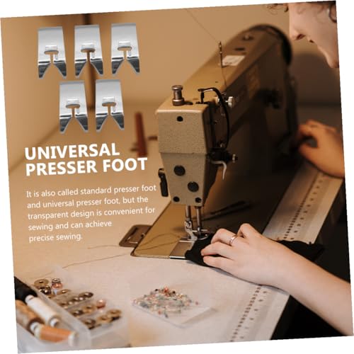 Set de 5 Piezas de Prensatelas Metálicos Universales para Máquina de Coser miniatura 6