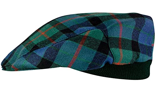Casquette plate tartan Gunn ancient en laine authentique de fabrication écossaise