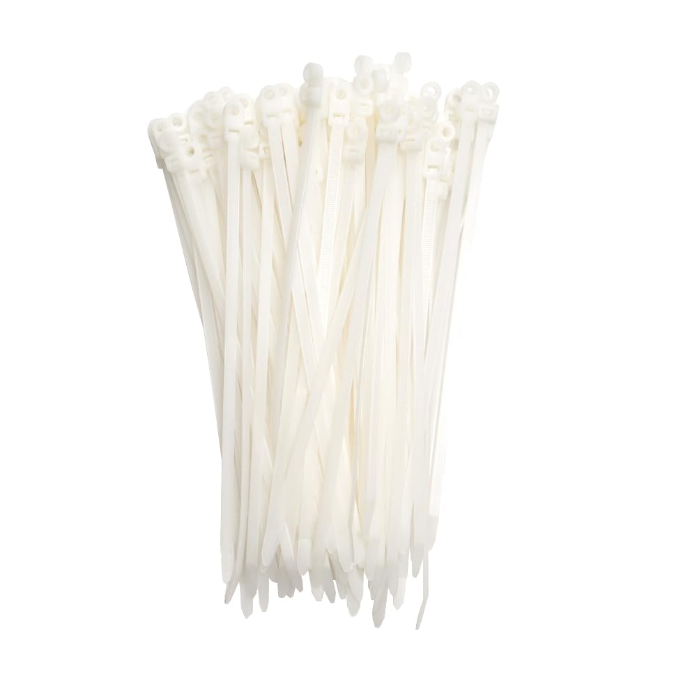 ZipTie.com 30 cm naturalna opaska kablowa do montażu śrubowego, wytrzymałość na rozciąganie 54 kg, opakowanie 100 szt