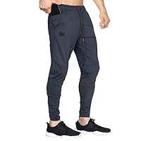 BROKIG Mens Lightweight Gym Jogger Pants,Men's Workout Sweatpants with Zip Pocket (X-Large, Dark Grey)