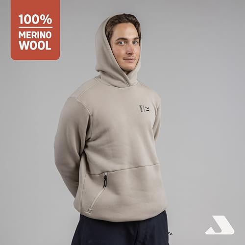 Kleveland Merino Hoodie - 100% Fleece Sweatshirt - Warm Winter Pullover - Adjustable Hem - Kangaroo Pocket2
