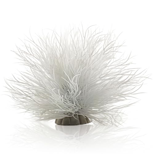 TAOMYPETS Fish Tank Decorations Aquarium Plants Plastic Artificial Dcor (White)
