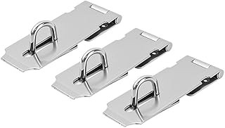 3 Pcs Door Latch Padlock Catch Stainless Steel Padlock Hasp Lock for Cupboard Cabinet