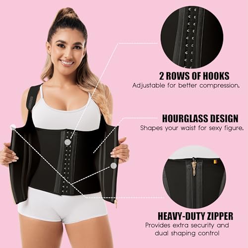 Image of LadySlim REAL COLOMBIAN Fajas Colombianas Reductoras LATEX Chaleco Vest Waist Trainer Cincher Workout Girdle