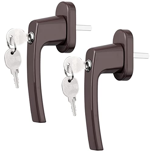 AUTOUTLET Manijas de Aluminio para Ventanas Marrón