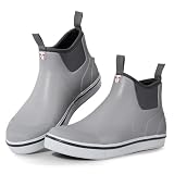 Turuiwei Men's Deck Boots, Waterproof Rubber Ankle Rain...