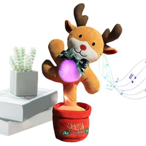 Árbol de Navidad Bailarín Musical,Muñeco Árbol de Navidad Eléctrico Canta y Se,Decoración Estacional para Hogar Dormitorio - Decoración para Thanksgiving y