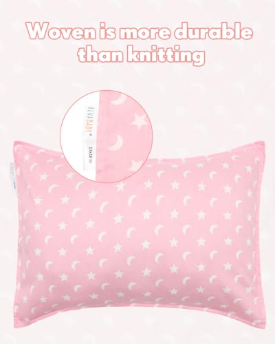 Image of ALVABABY Toddler Pillowcases 2 Pack Organic Cotton Fit 13 inchx 18 inch or 12 inchx16 inch Kids Pillow Cover Envelope for Girl Boy Travel(Pillowcase Only)