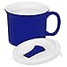 Corningware 20oz Blue Meal Mugs with Lids - 4 Pack