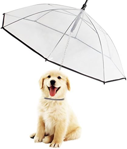Morjava W555 Pet Dog Umbrella Leash Transparent Waterproof for Dog Walking