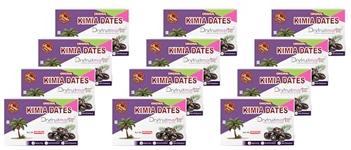 Image of Dryfruit Mart Original Kimia Dates (khajoor), 400g | Soft Premium Khajoor for Instant Energy, Digestion & Bone Strength | 100% Natural, No Preservatives & Gluten Free (Pack Of 12)