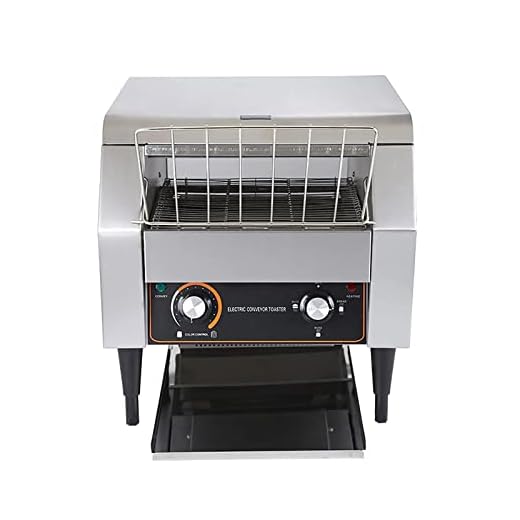 LBWF Tostadora Transportadora Eléctrica, Tostadoras Industriales Eléctricas Comerciales De Acero Inoxidable, Control De 7 Velocidades/3 Opciones De Modo Tostador, con Bandeja Extraíble para Migas