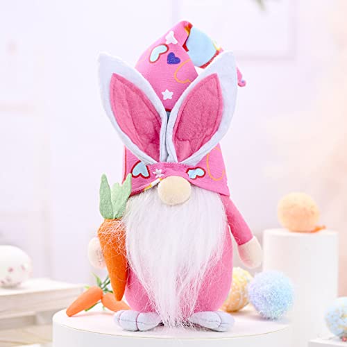 Atraente anão, interessante, ecológico, barba branca, orelha, coelho, gnomos de páscoa, acessórios d