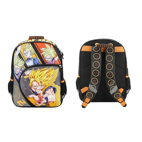 Mochila Dragon Ball Z Super Saiyajin com painéis de personagens de 40,6 cm