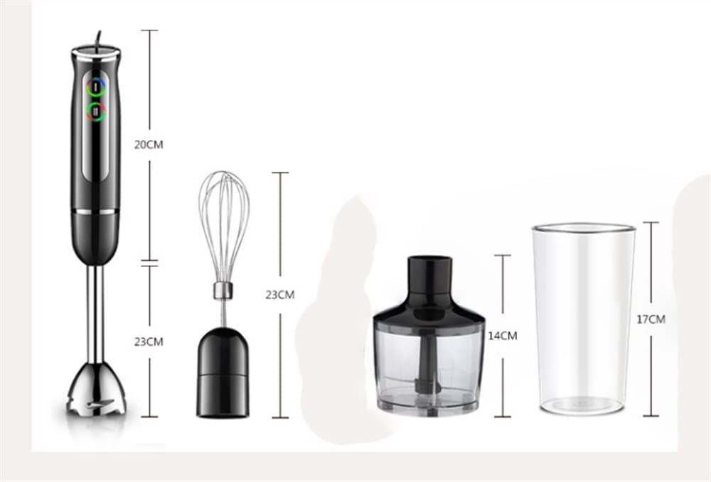 Blender ręczny, blender ręczny 4 w 1, ręczny blender ręczny ze stali nierdzewnej, narzędzie kuchenne, idealny do zup, koktajli, przecierów, jedzenia dla niemowląt