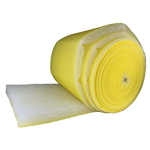 wioboy Paint Booth Exhaust Filter Roll, (25" x 300ft) 22 Gram Heavy Duty Fiberglass Paint Arrestor for Spray Booth Yellow