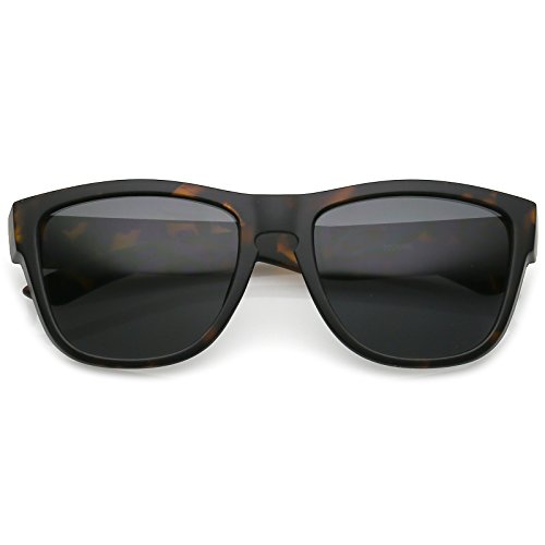 zeroUV - Classic Thick Arms Keyhole Bridge Square Lens Horn Rimmed Sunglasses 54mm