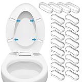 20 Pieces Universal Toilet Seat Bumpers, Silicone Rubber Lid Bumper Kit for Bidet Attachment With Strong Adhesive - Replacement for Families, Hotels, School Toilets